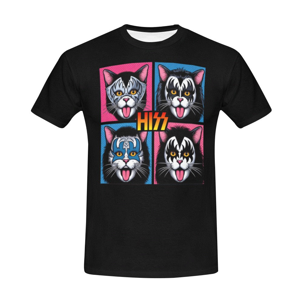 Cat Hiss  T-Shirt for Men (USA Size)