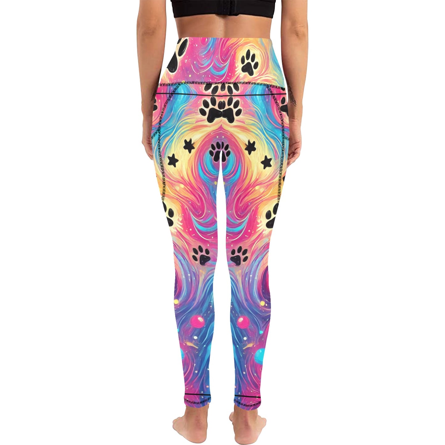 Rainbow Paws Women's  Leggings with Pockets