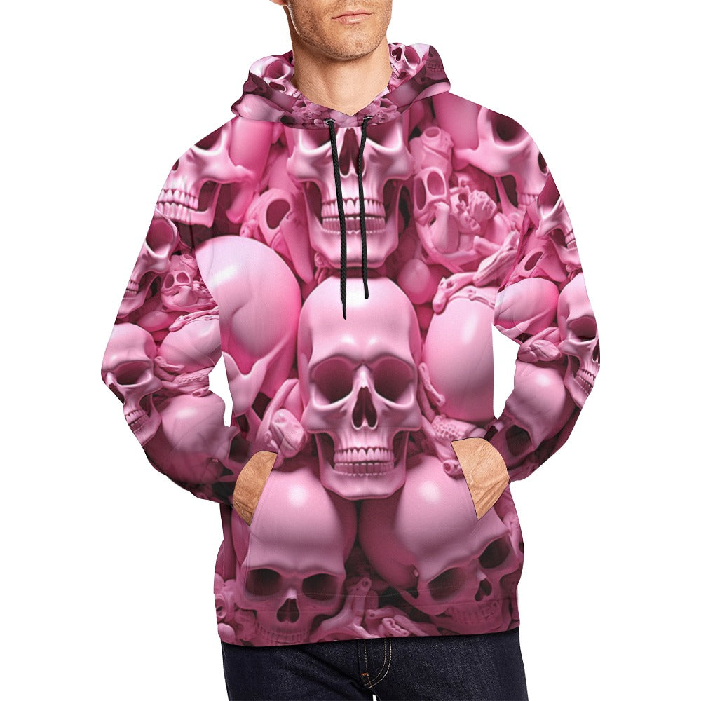 Pink Skeletons Hoodie for Men (USA Size)