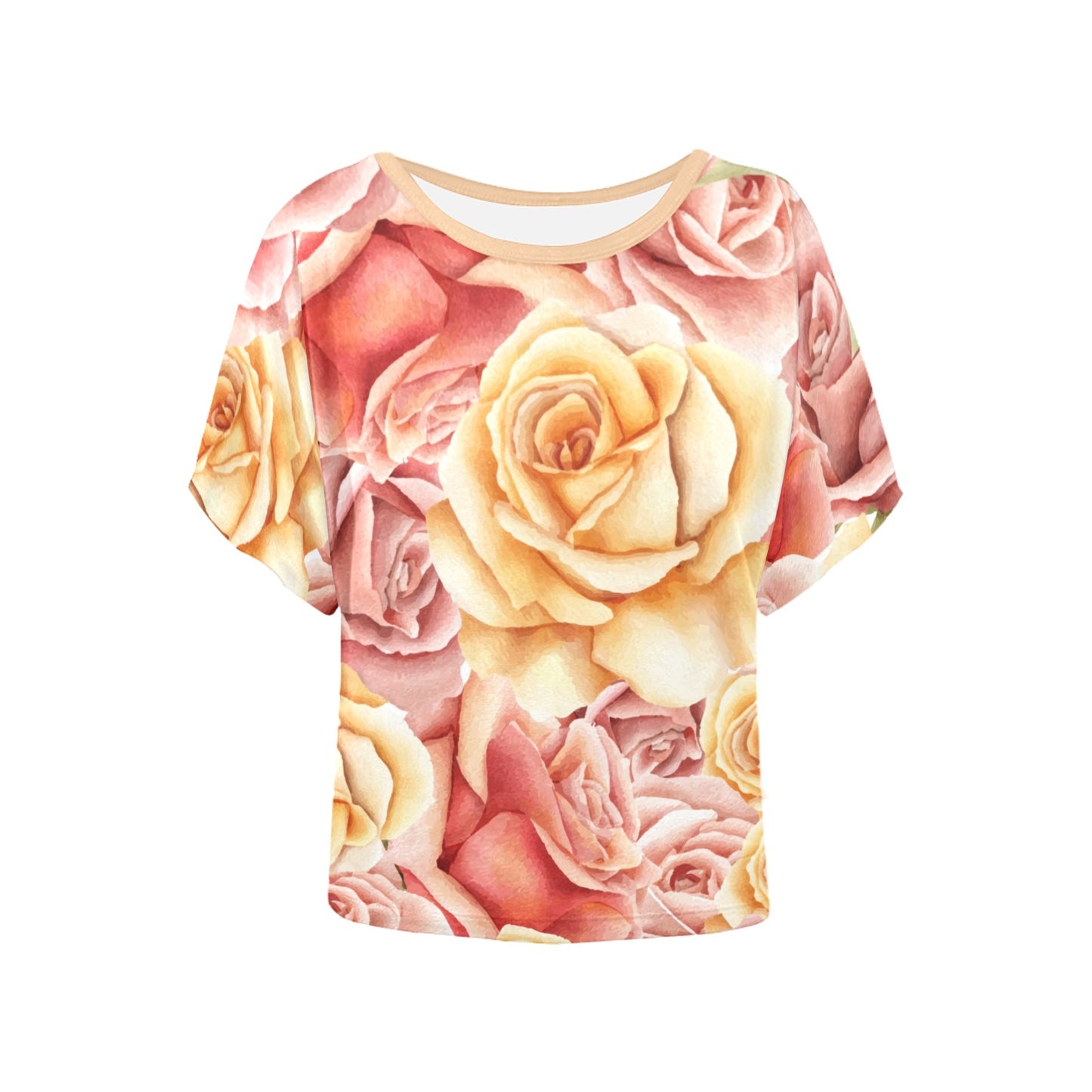 Roses Women's Batwing-Sleeved Blouse