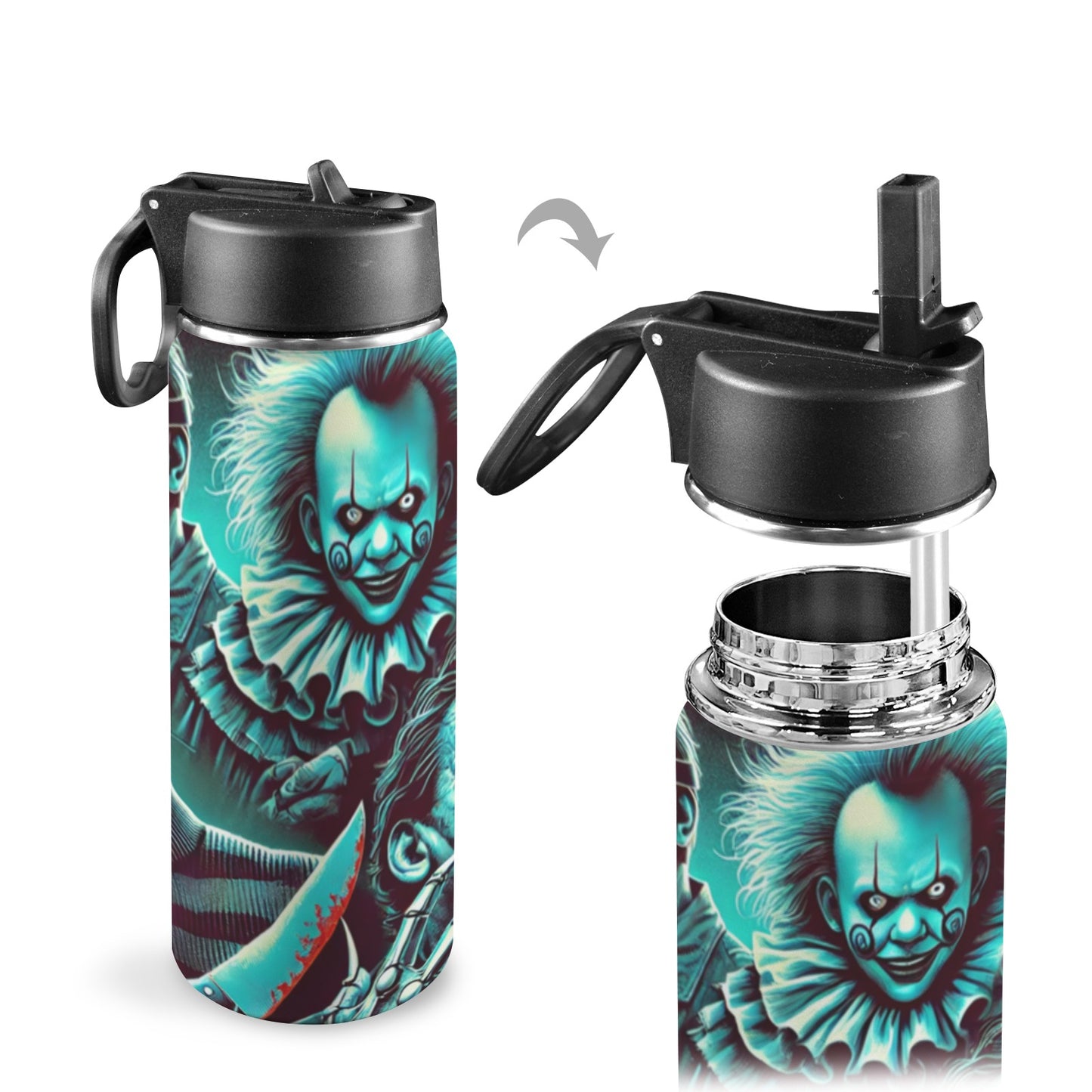 Halloween Insulated Water Bottle with Straw Lid (18oz)