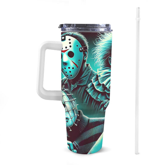 Halloween 40oz Tumbler with White Handle