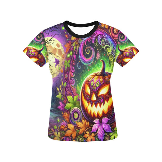 October Scene T-Shirt for Women (USA Size)