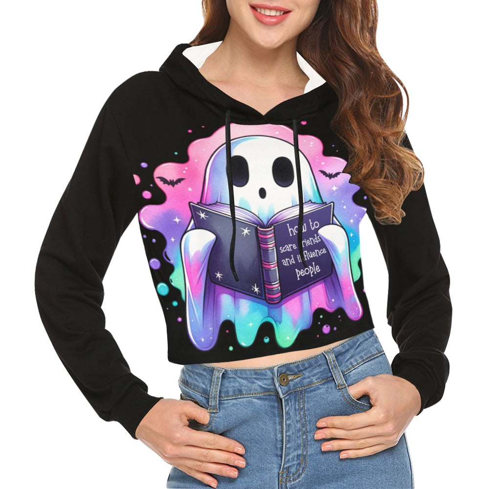 Ghost Reader  Crop Hoodie 3 colors