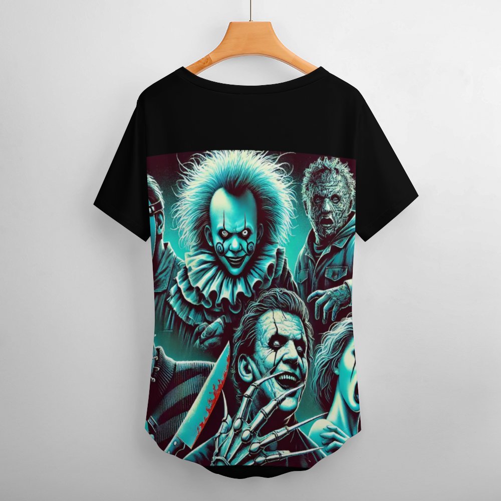 Halloween Short-Sleeve V-Neck T-Shirt