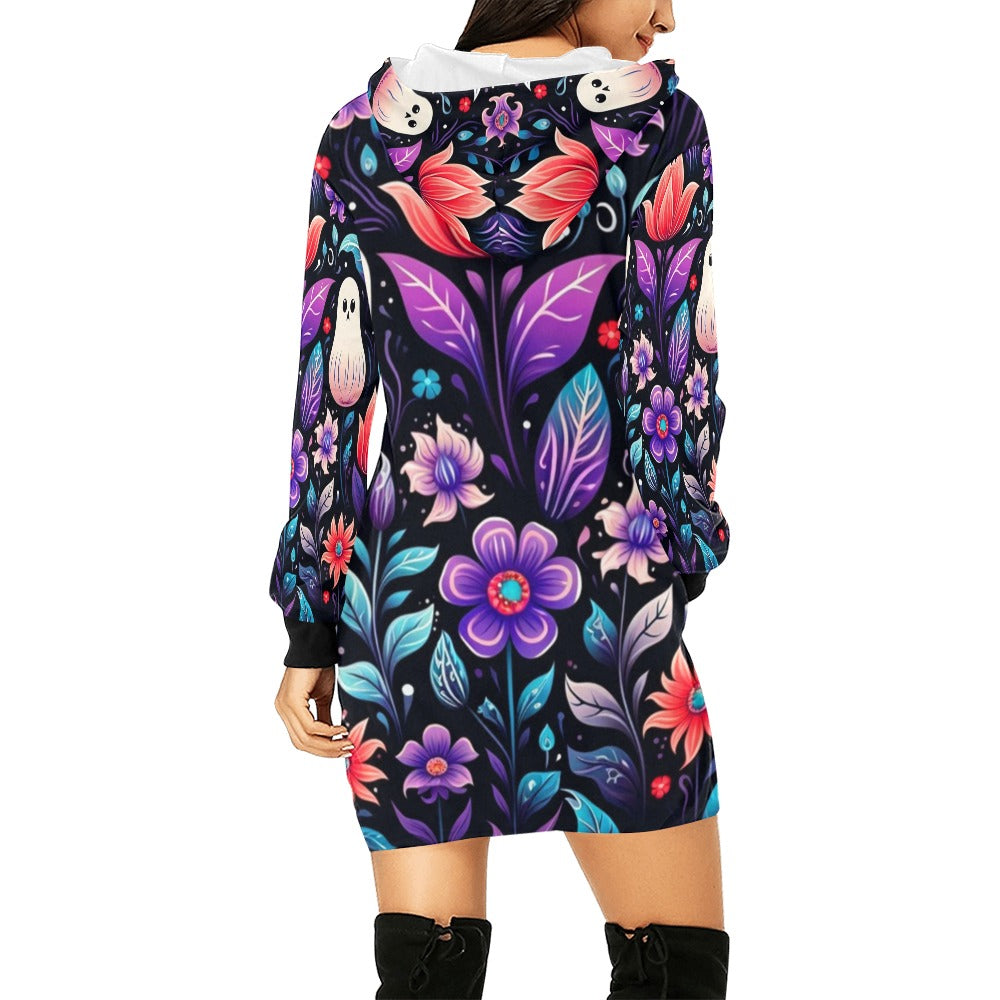 Halloween Boho  Hoodie Mini Dress