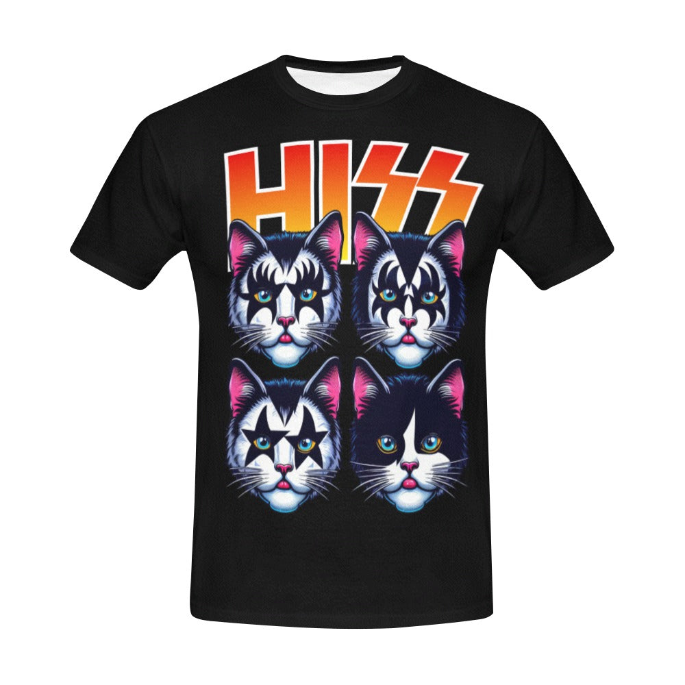 Cat Hiss  T-Shirt for Men (USA Size)