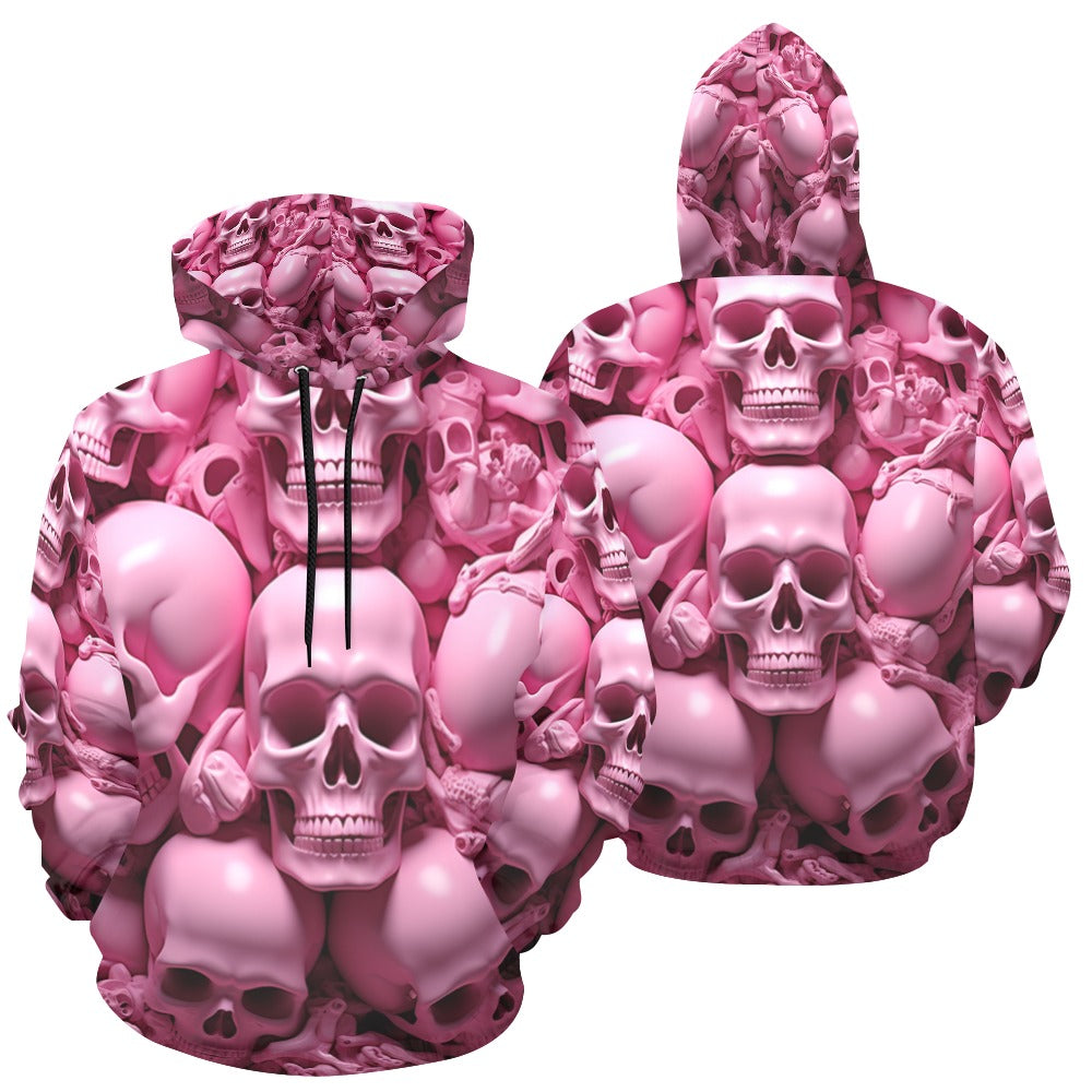 Pink Skeletons Hoodie for Men (USA Size)