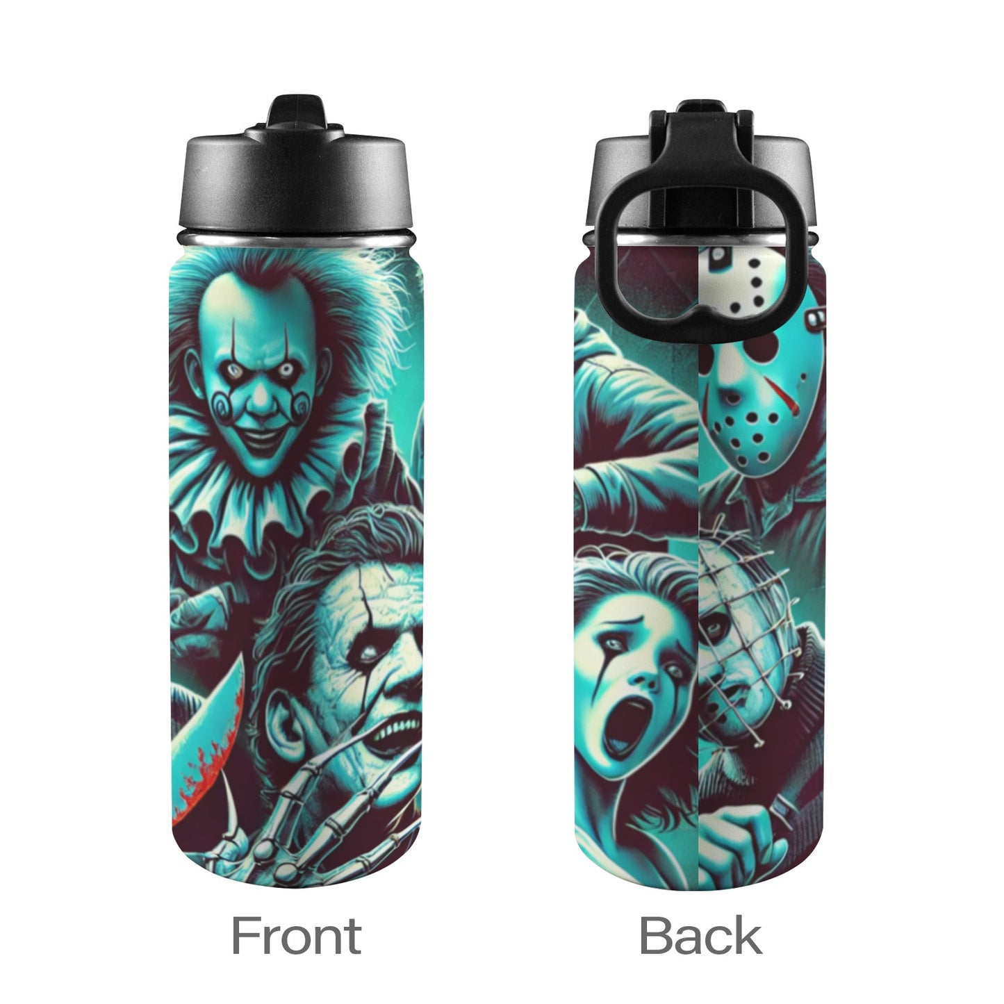 Halloween Insulated Water Bottle with Straw Lid (18oz)