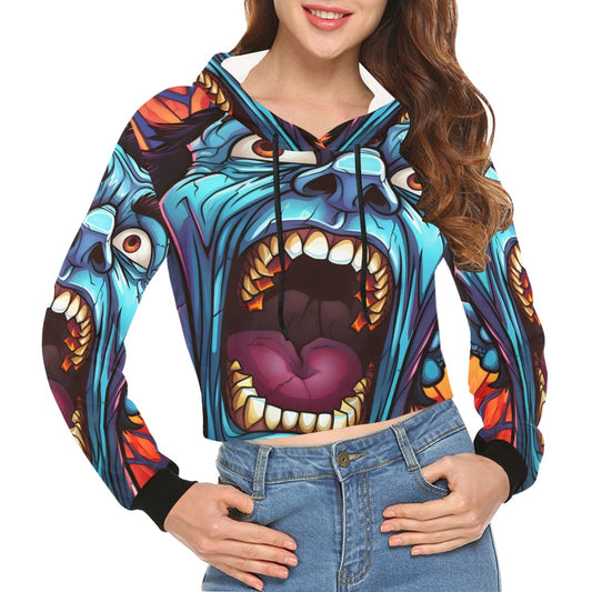 AAAAAHHHH Crop Hoodie for Women