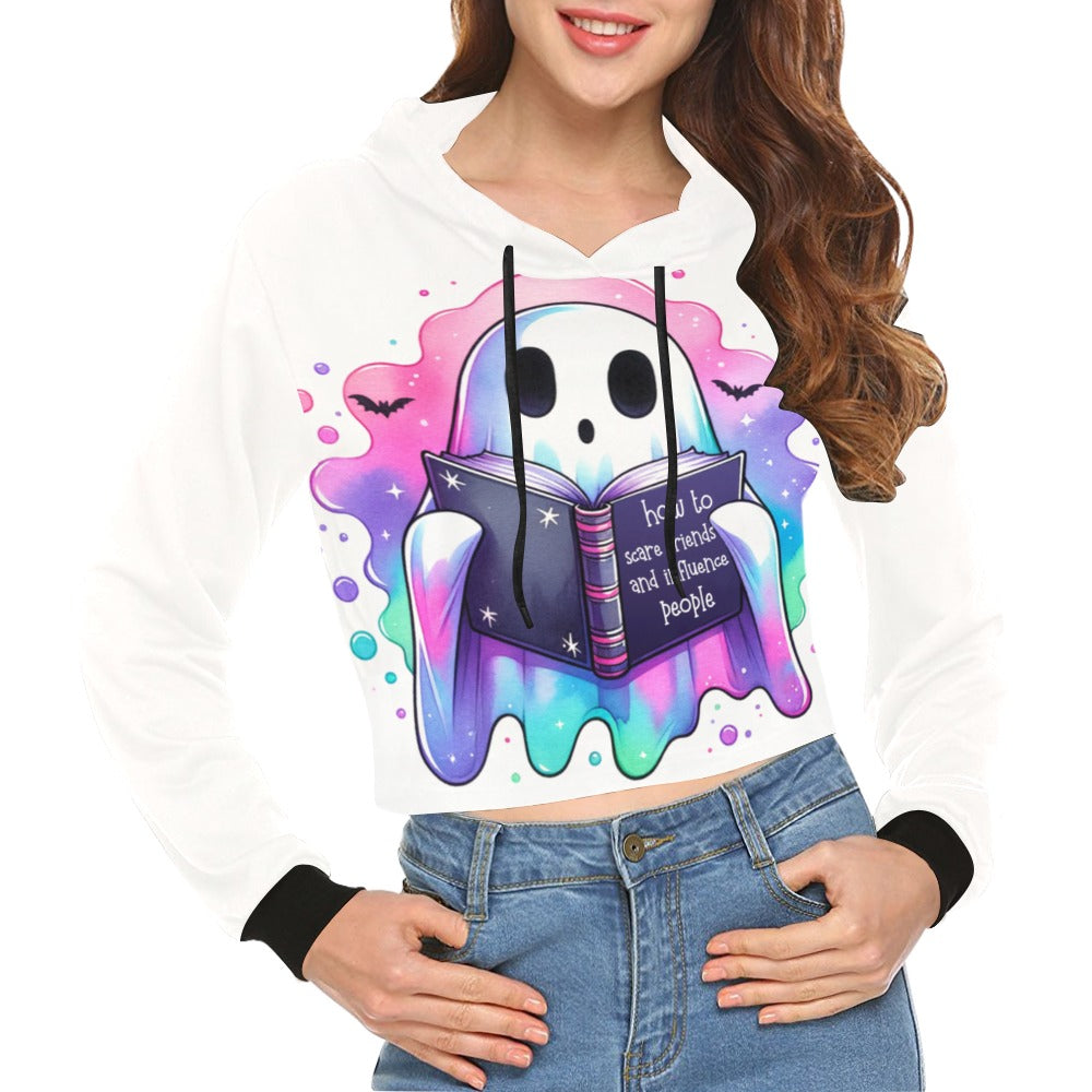 Ghost Reader  Crop Hoodie 3 colors