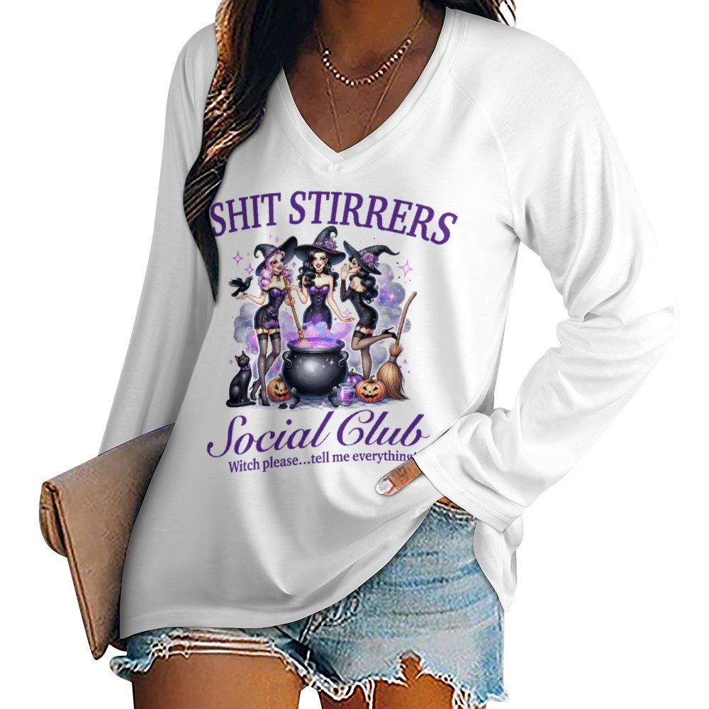 Shit Stirrers Long Sleeve Tshirt Black/ White/Puple Choices