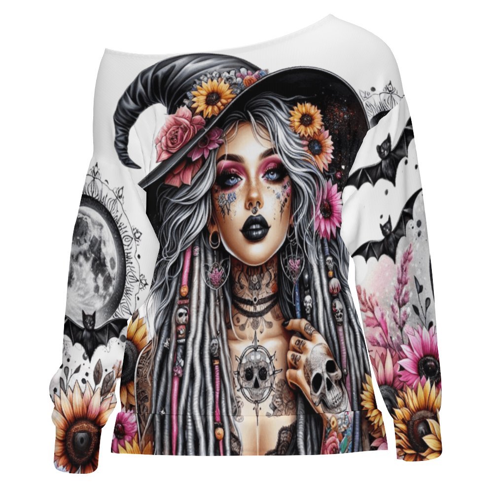 Witch Girl Off Shoulder Sweatshirt