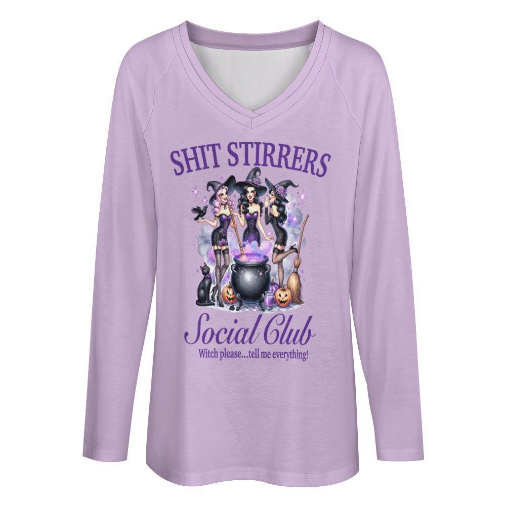 Shit Stirrers Long Sleeve Tshirt Black/ White/Puple Choices