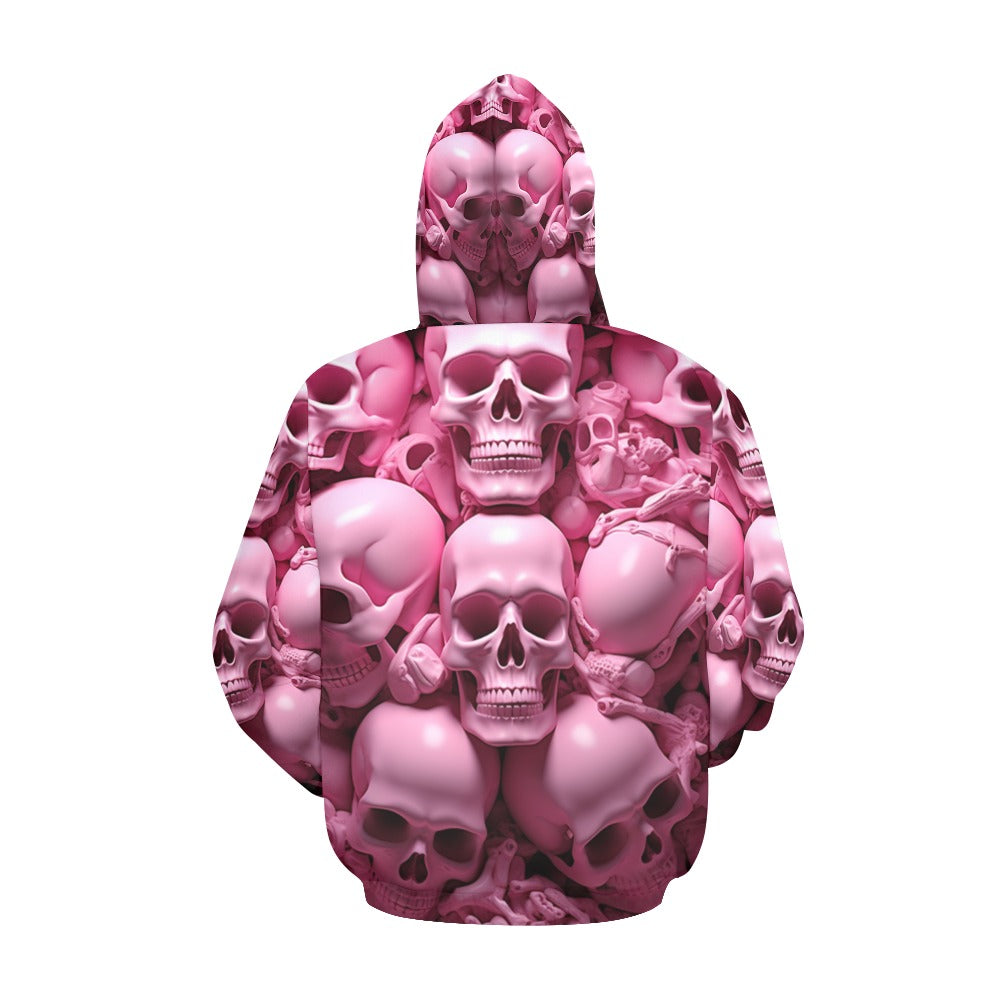 Pink Skeletons  Hoodie for Women (USA Size)