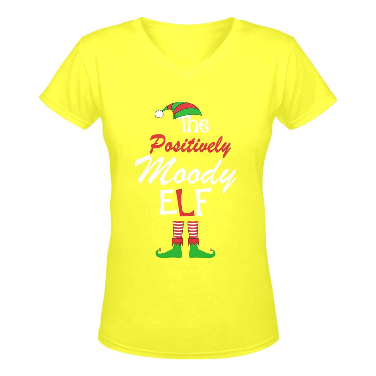 The Positively Moody Elf Women's Deep V-neck T-shirt