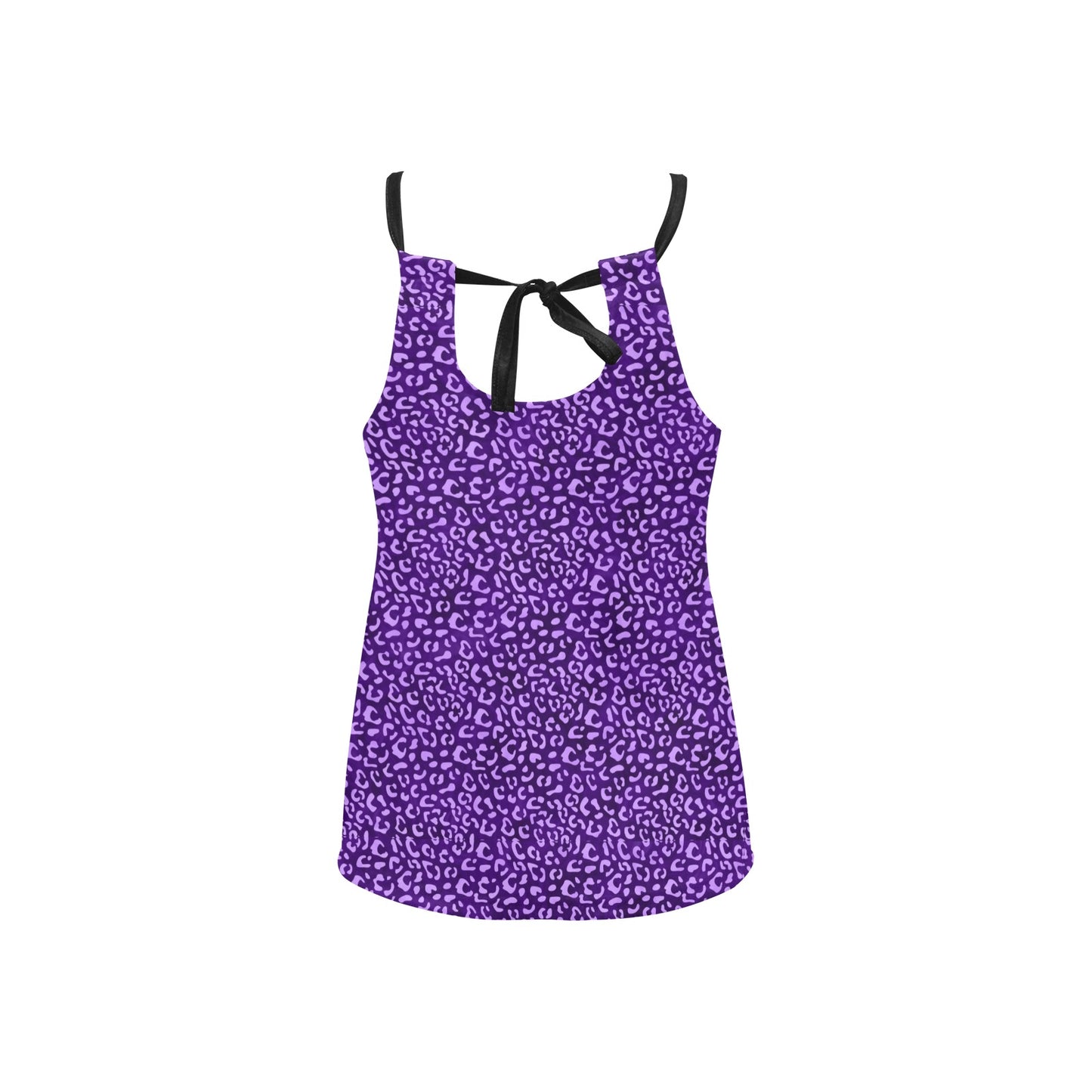 PurpleLeopard2 Women's Loose Fit Adjustable Halter Neck Tank Top