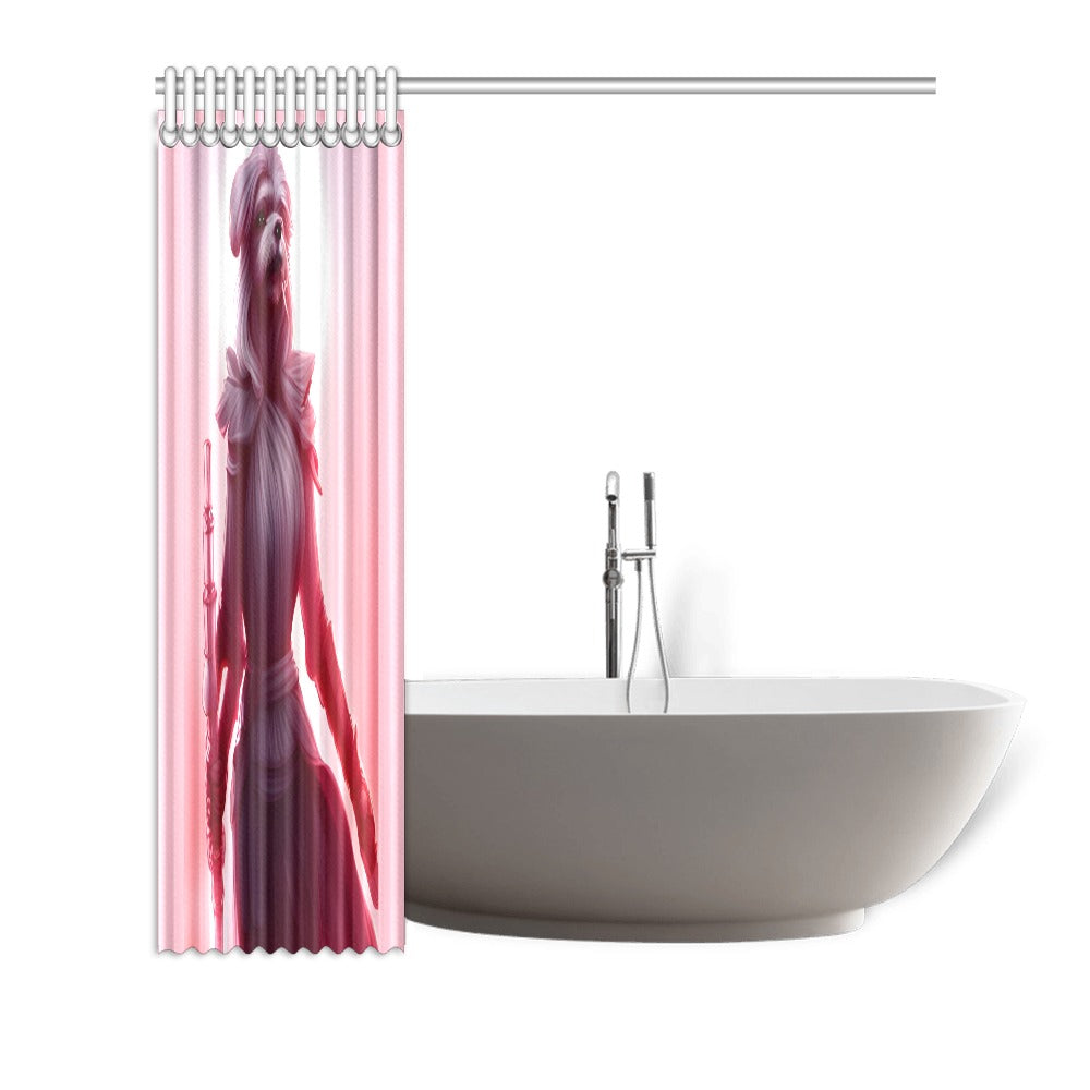 Maltese Female Warrior Shower Curtain 72"x72"