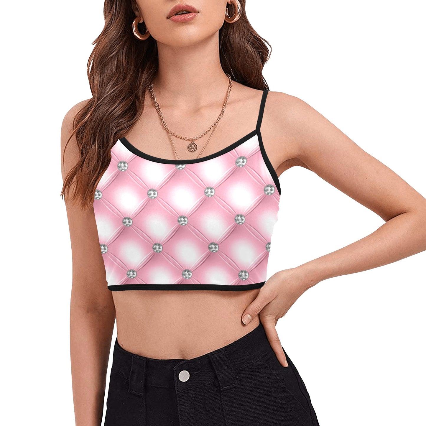 Women's Spaghetti Strap Crop Top V2 Mood 2