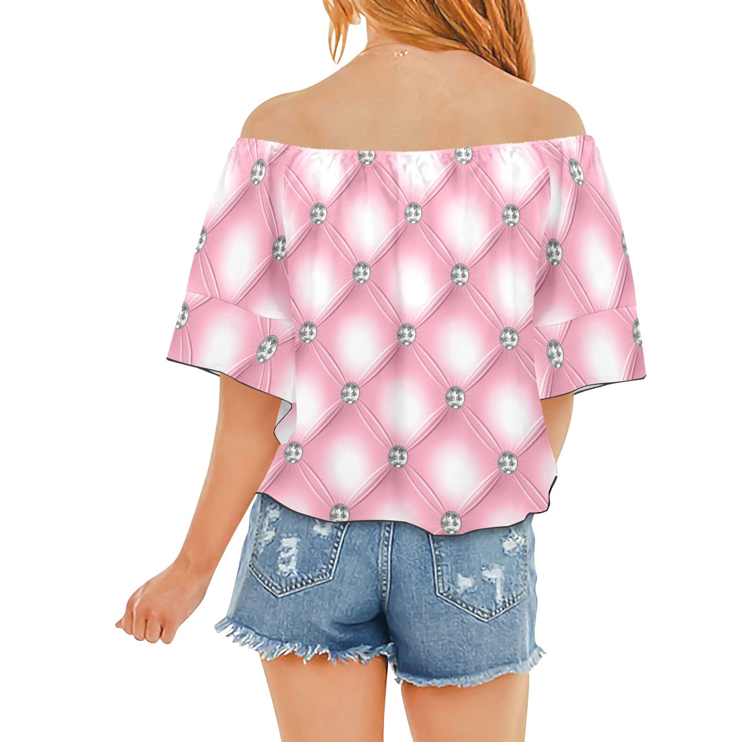 Off Shoulder Knot Front Blouse V2