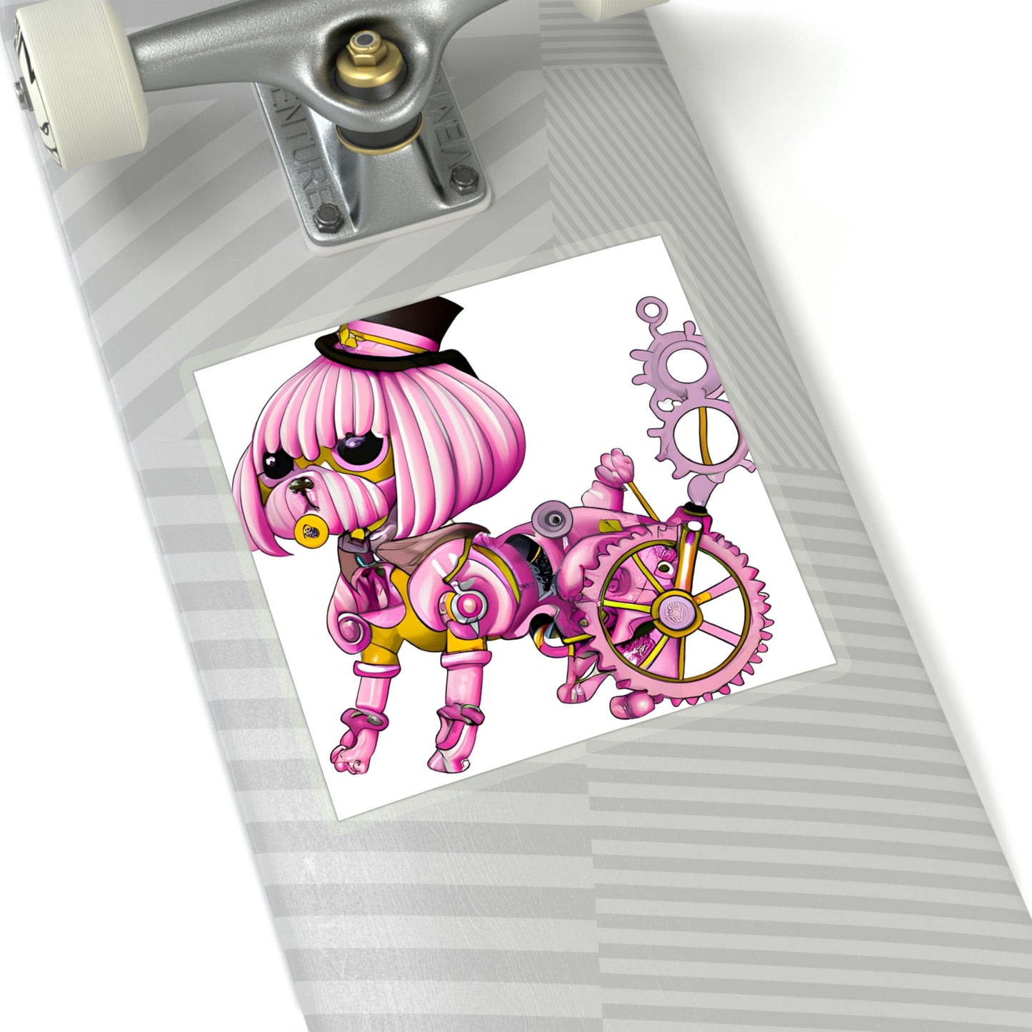 Pink Dog Steampunk Costume  Stickers