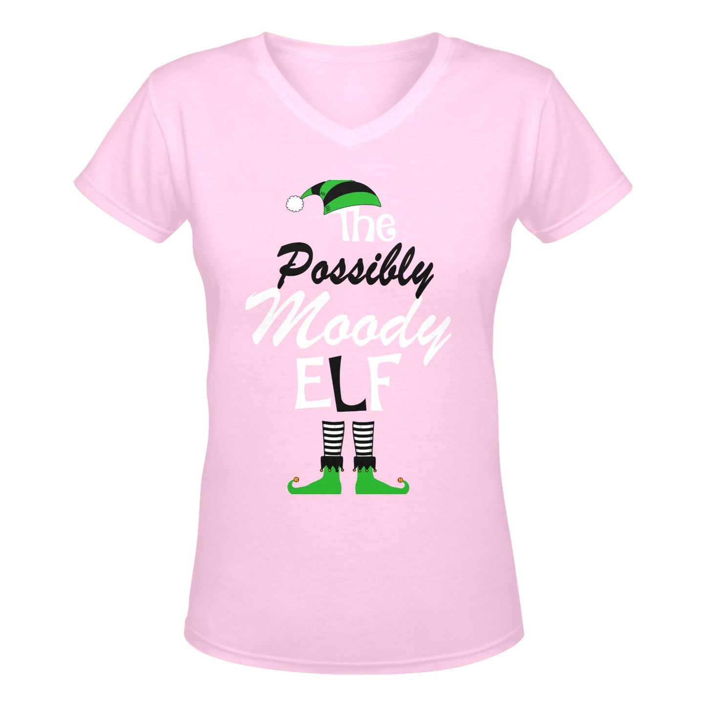 The Possibly Moody Elf v2 Women's Deep V-neck T-shirt