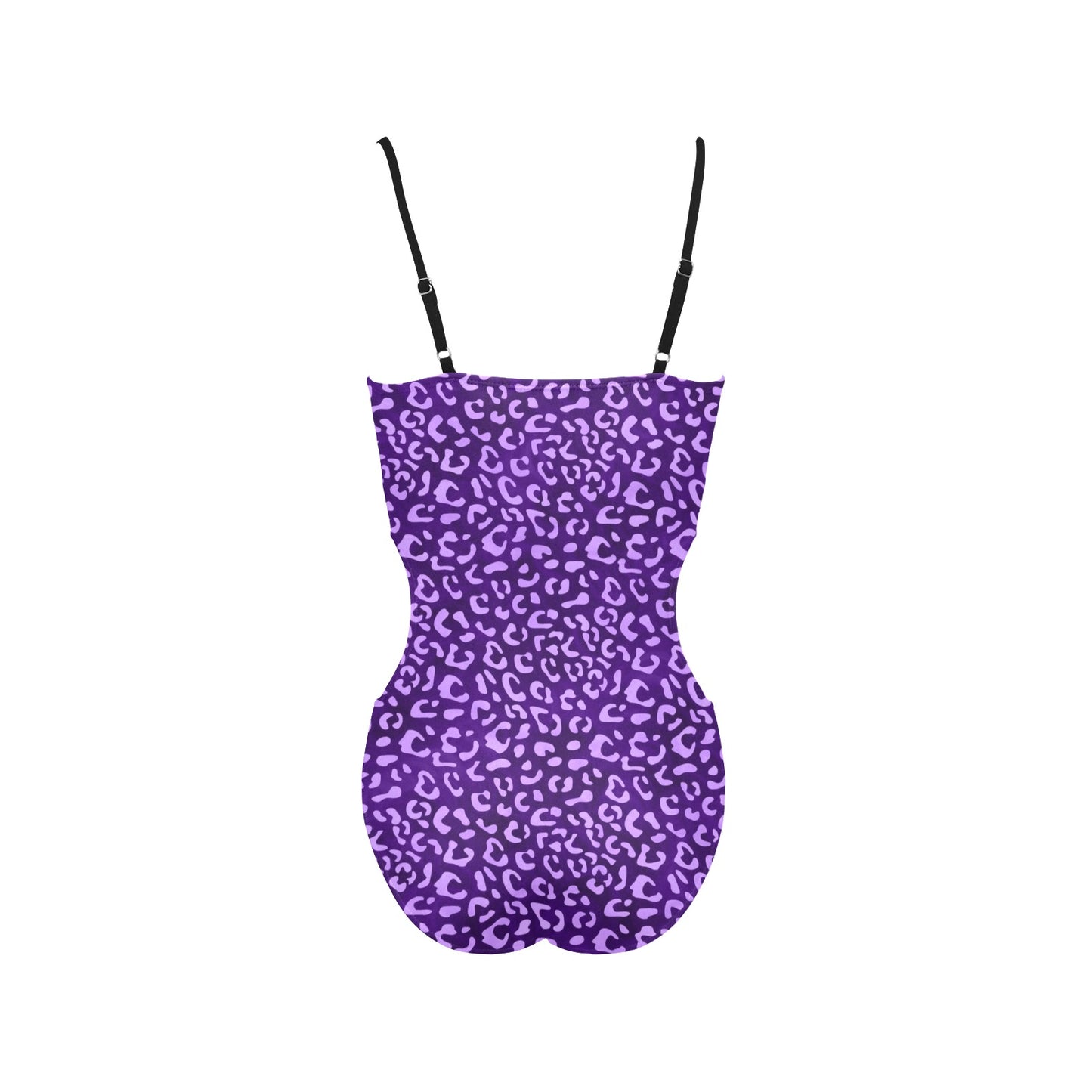 PurpleLeopard2 Women Cut Out Sides One Piece Swimsuit