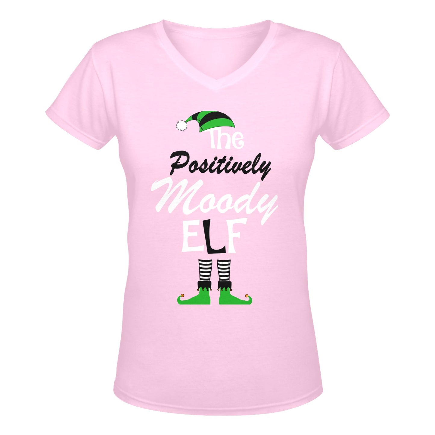 The Positively Moody Elf v2 Women's Deep V-neck T-shirt