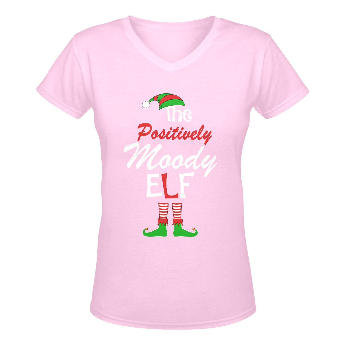 The Positively Moody Elf Women's Deep V-neck T-shirt