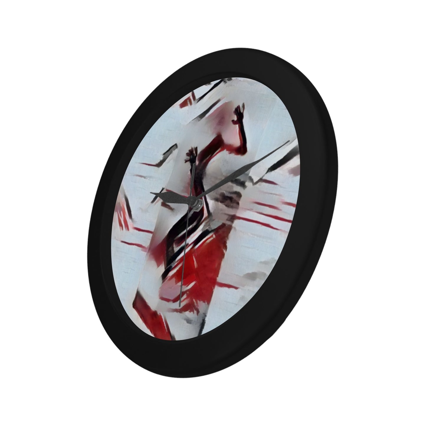 Trapped Series Black Plastic Wall Clock