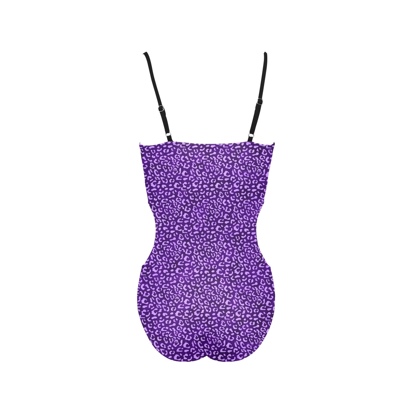 PurpleLeopard Women Cut Out Sides One Piece Swimsuit