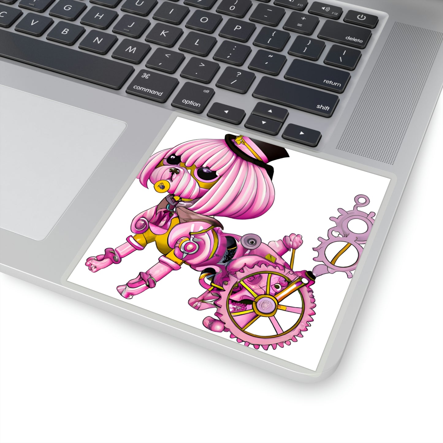 Pink Dog Steampunk Costume  Stickers