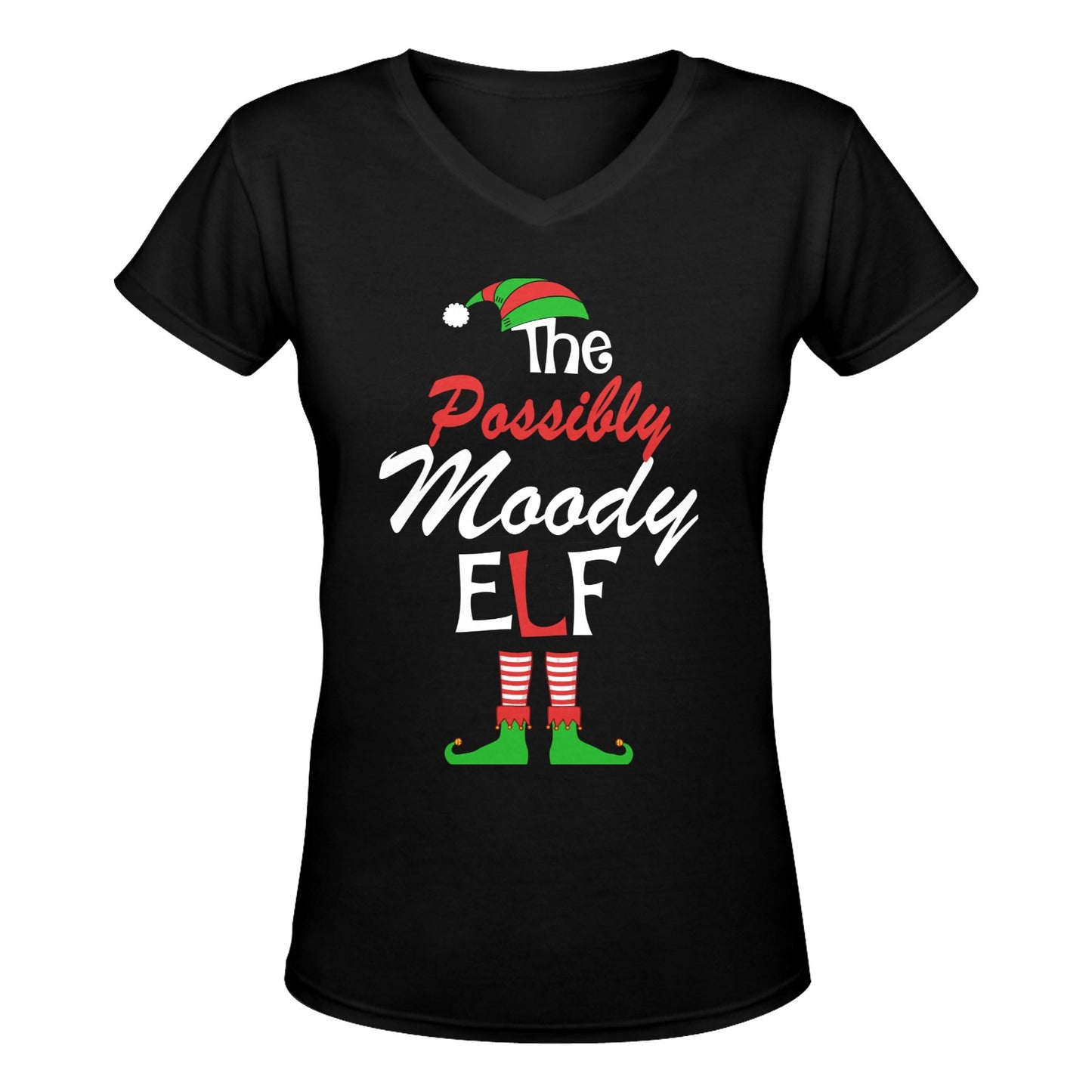 The Possibly Moody Elf Women's Deep V-neck T-shirt