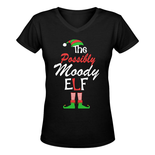 The Possibly Moody Elf Women's Deep V-neck T-shirt