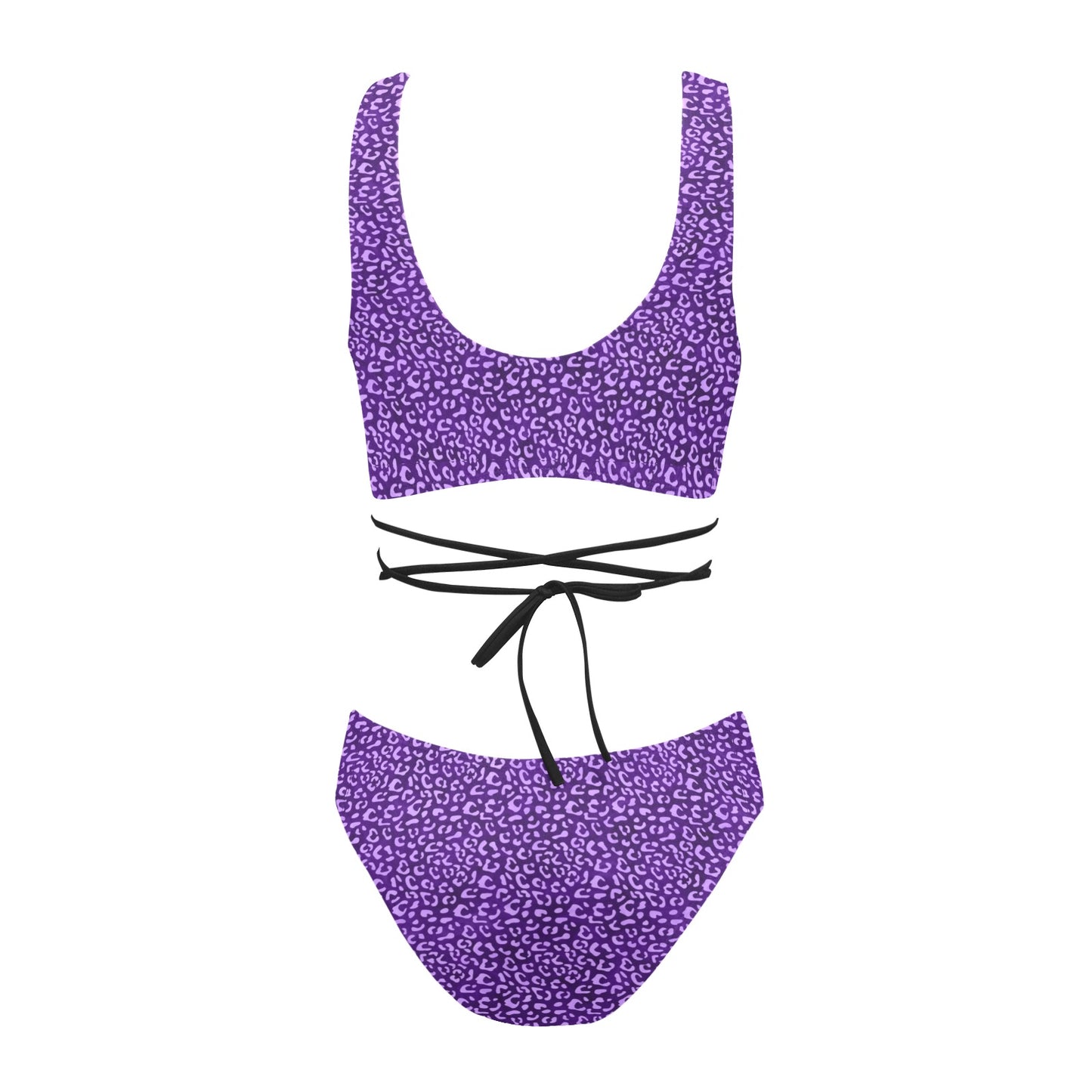 PurpleLeopard2 Cross String Bikini Set