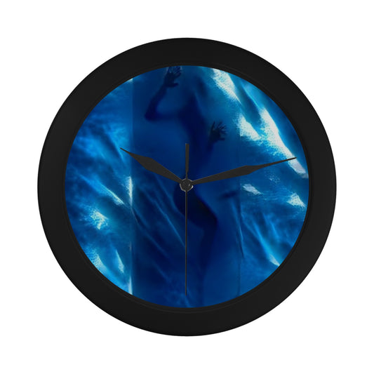 Trapped Series Black Plastic Wall Clock