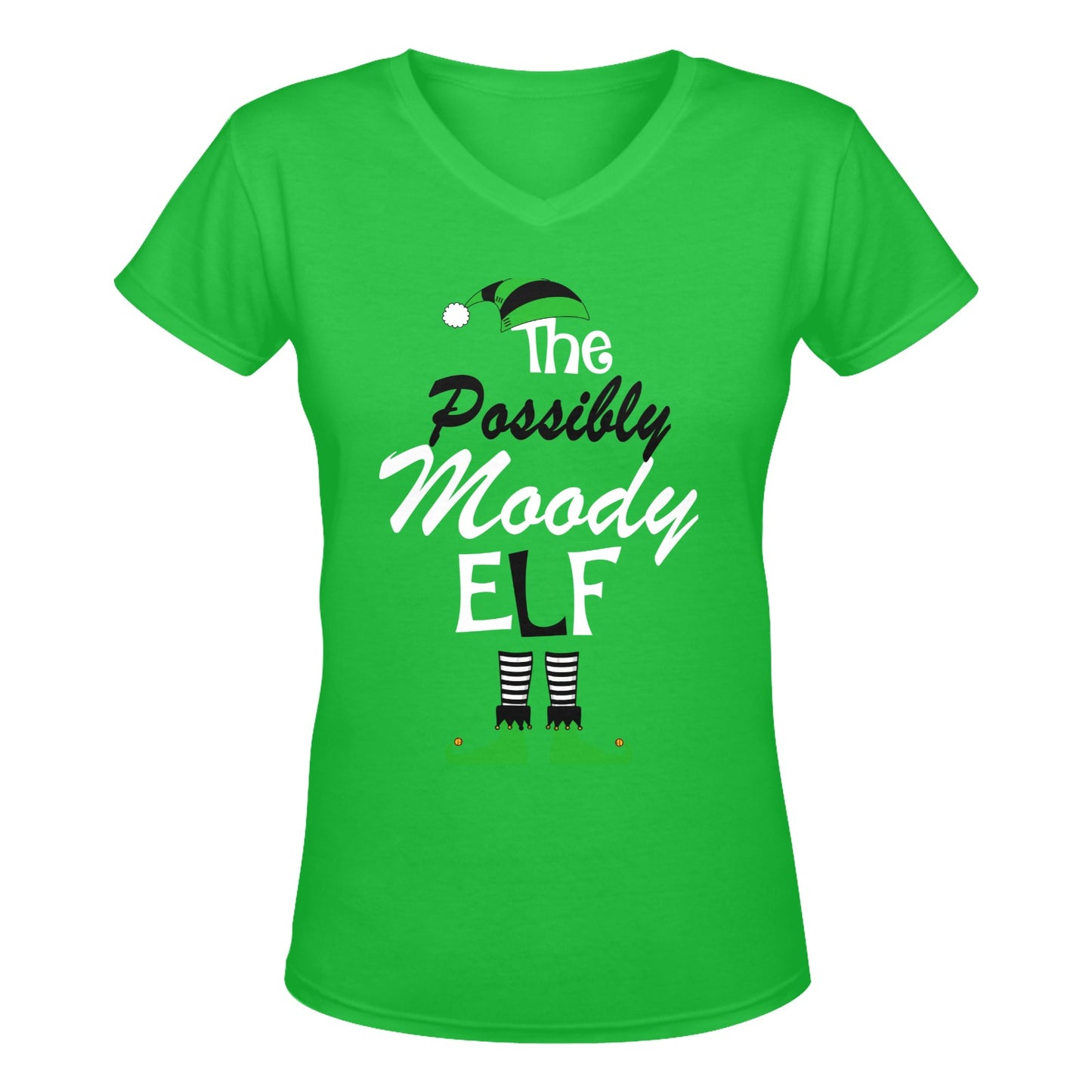 The Possibly Moody Elf v2 Women's Deep V-neck T-shirt