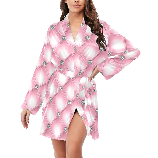 Women's Long Sleeve Belted Night Robe V2 Mood 2