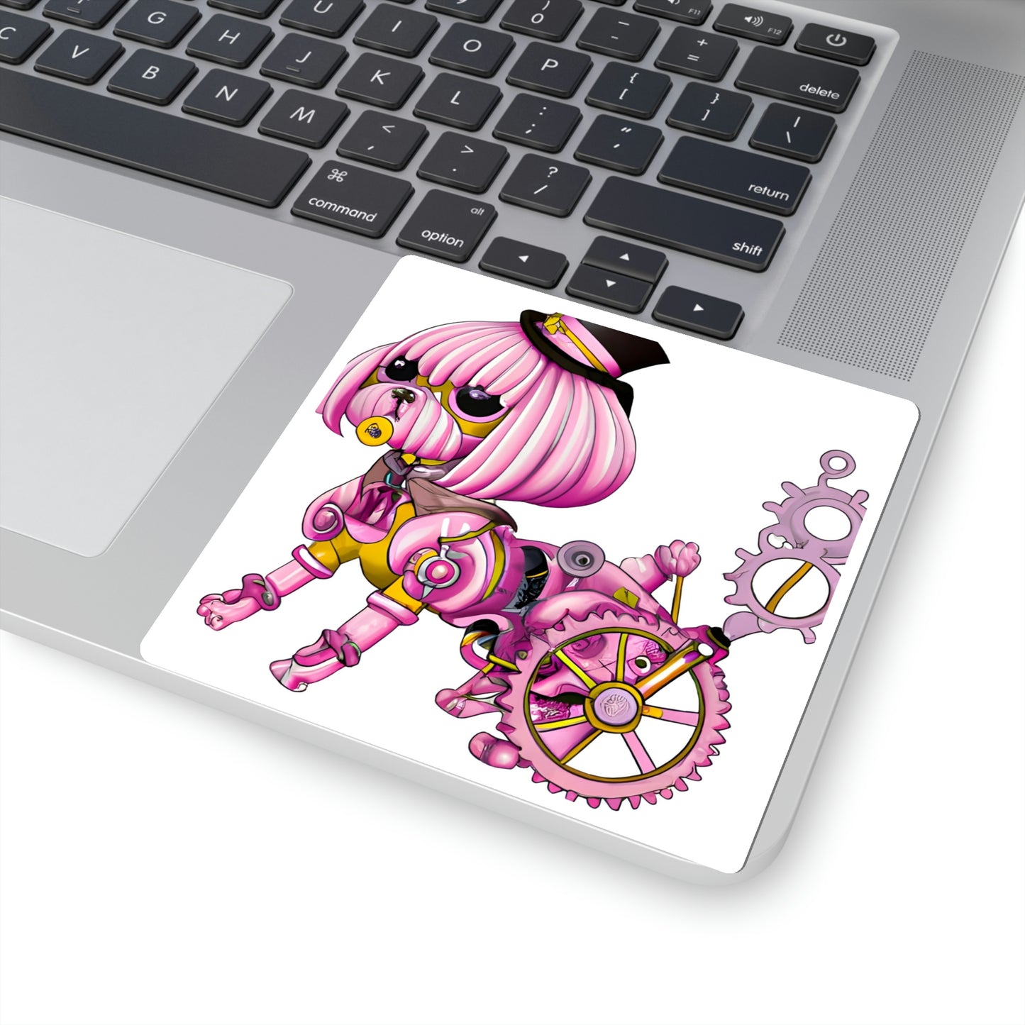 Pink Dog Steampunk Costume  Stickers