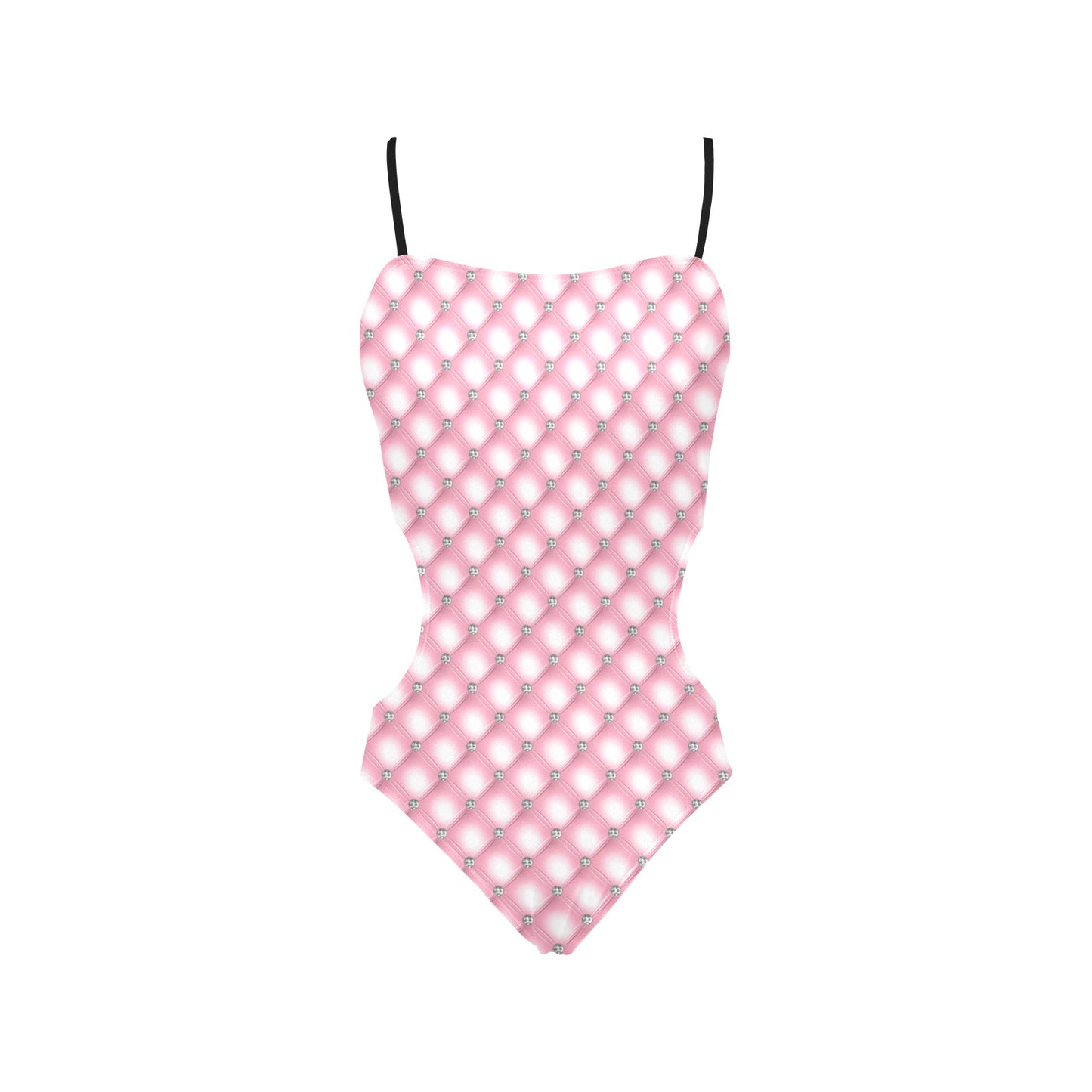 Spaghetti Strap Cut Out Sides Swimsuit  V4