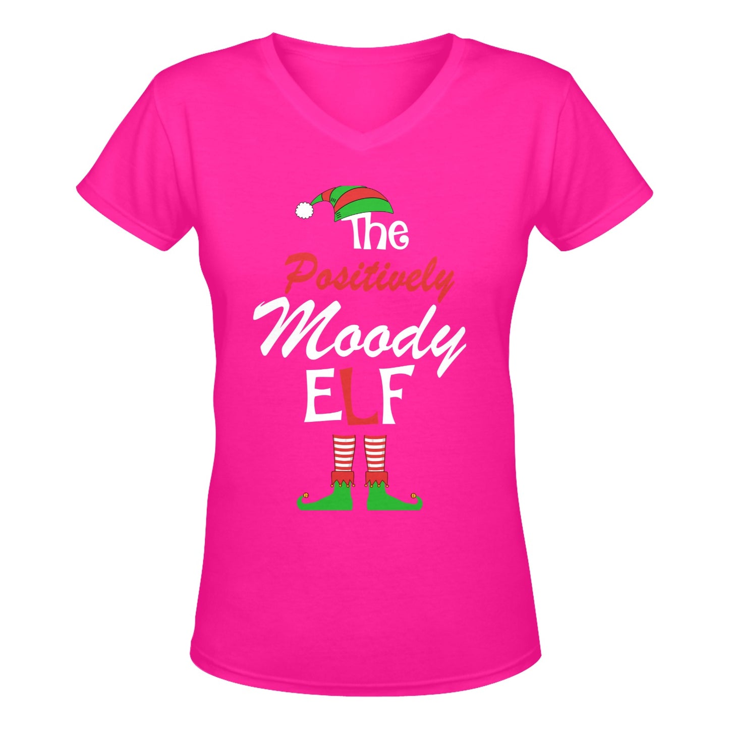 The Positively Moody Elf Women's Deep V-neck T-shirt