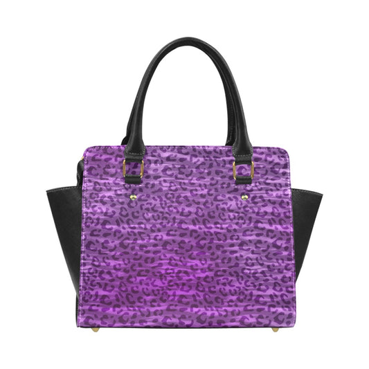 PurpleLeopard Purse Classic Shoulder Handbag