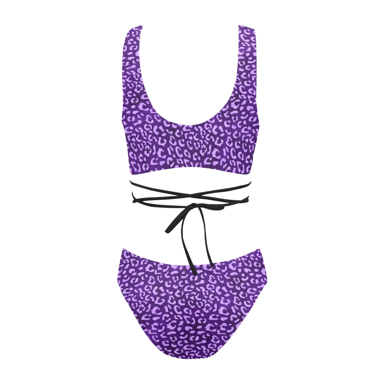 PurpleLeopard2 Cross String Bikini Set