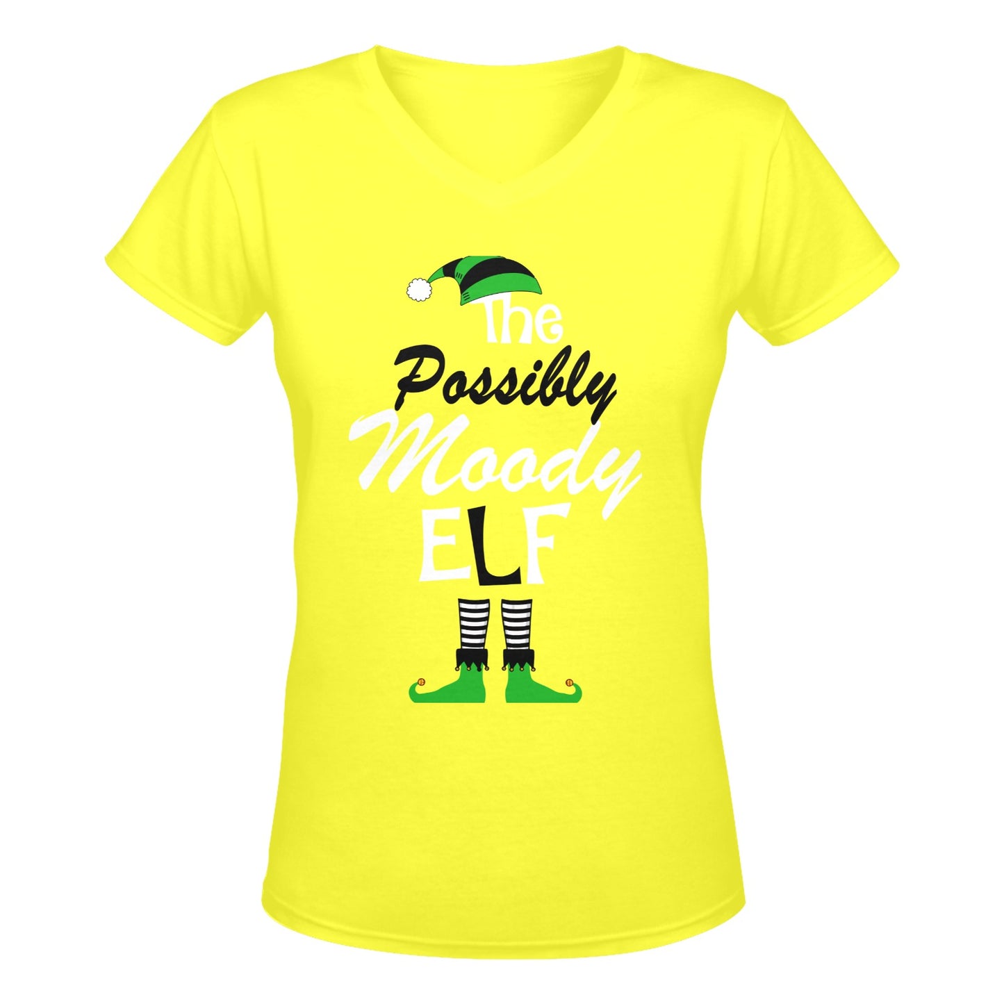 The Possibly Moody Elf v2 Women's Deep V-neck T-shirt