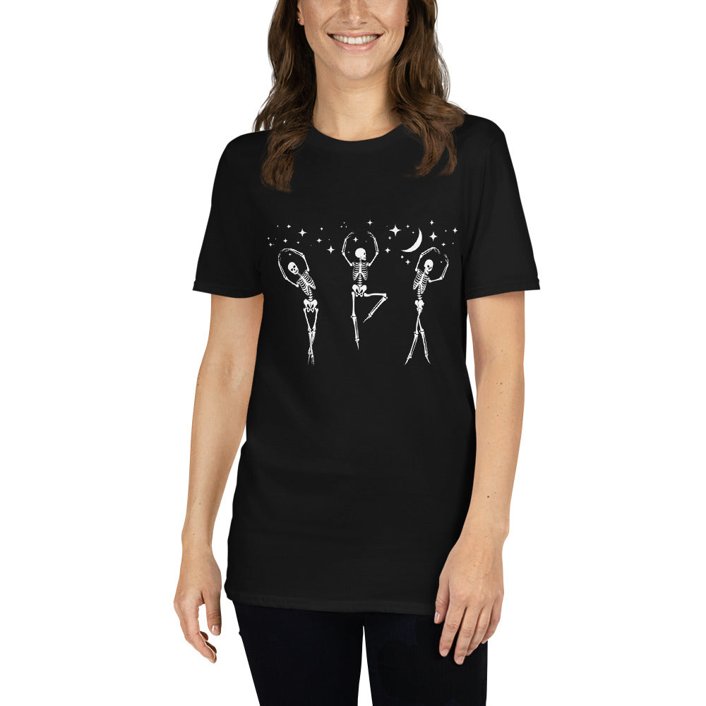 Dancing Skeletons - White Short-Sleeve Unisex T-Shirt