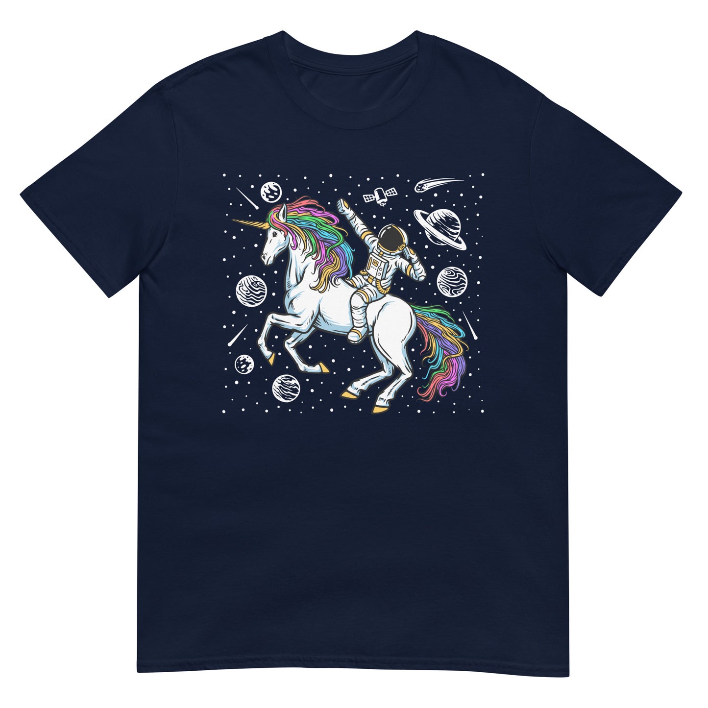 Astronaut on Unicorn Short-Sleeve Unisex T-Shirt