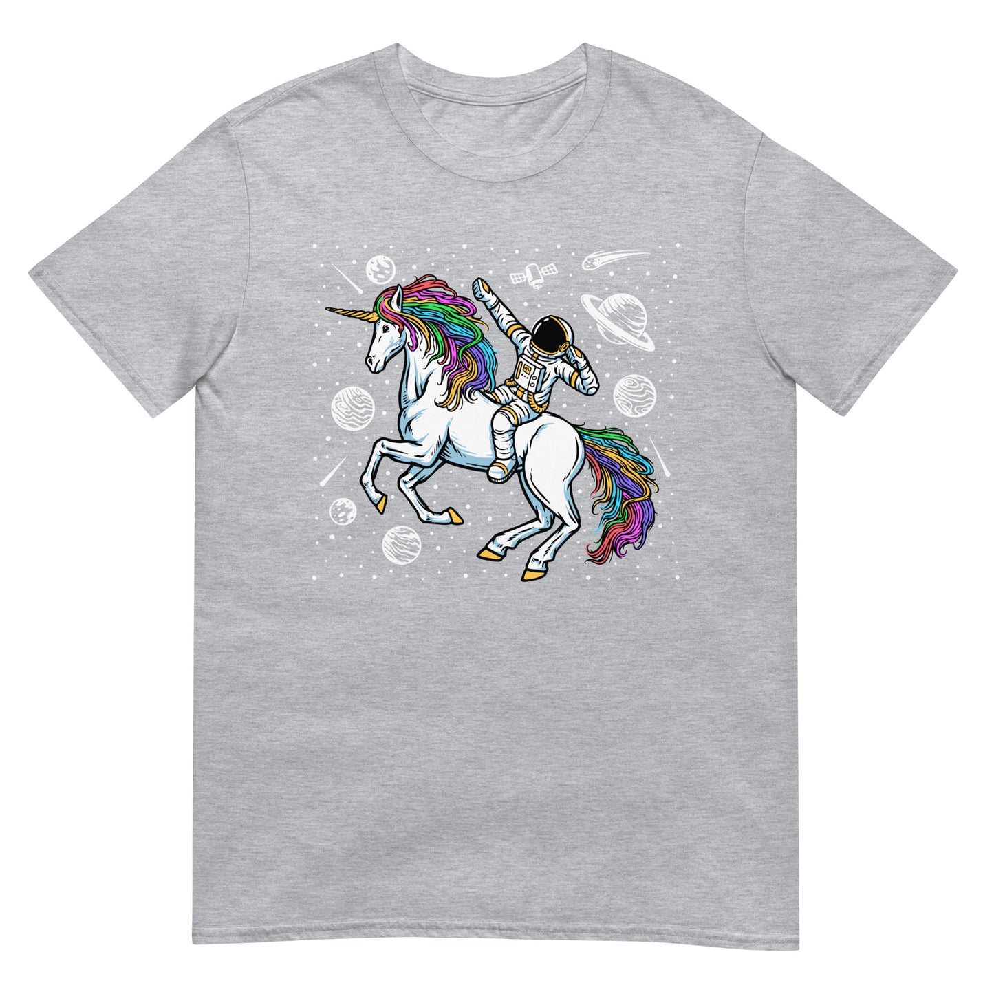 Astronaut on Unicorn Short-Sleeve Unisex T-Shirt