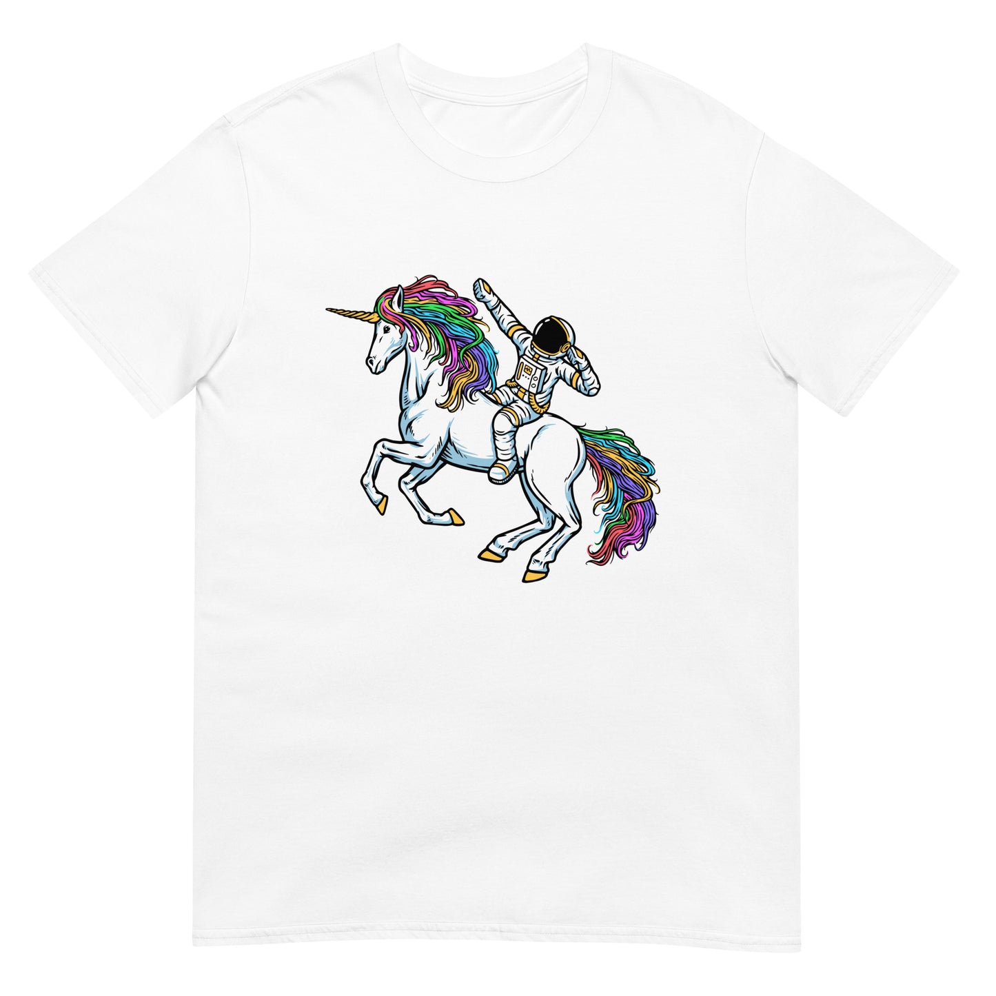 Astronaut on Unicorn Short-Sleeve Unisex T-Shirt